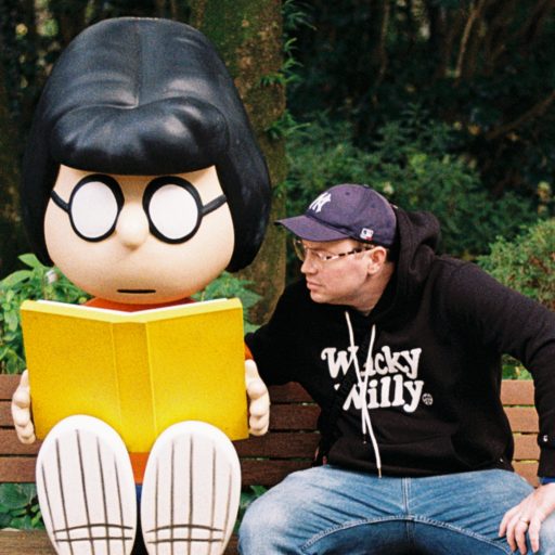Willy Evans at the Snoopy Garden in Korea